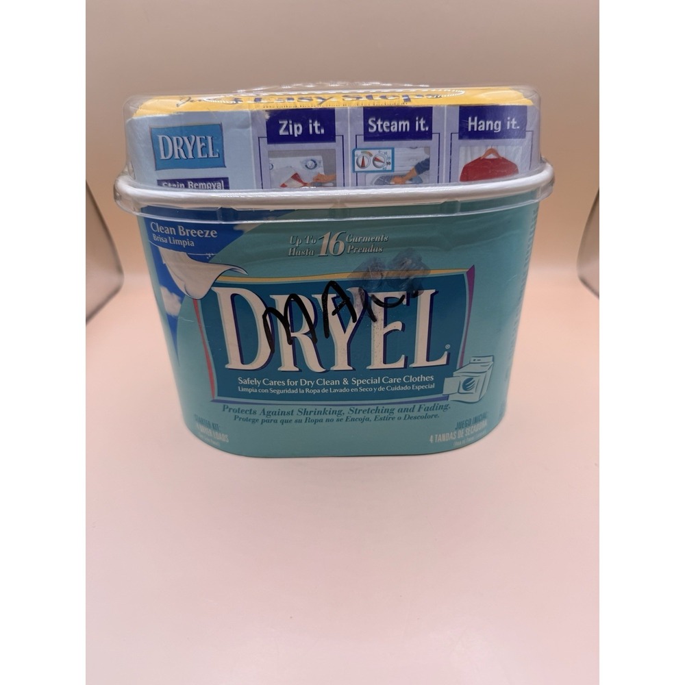 2003 Dryel At Home Dry Cleaning Starter Kit Clean Breeze Scent Incomplete Open